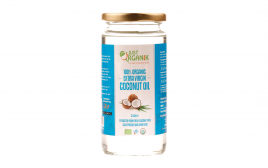 Just Organik 100% Organic Extra Virgin Coconut Oil  Glass Jar  350 millilitre